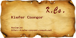 Kiefer Csongor névjegykártya